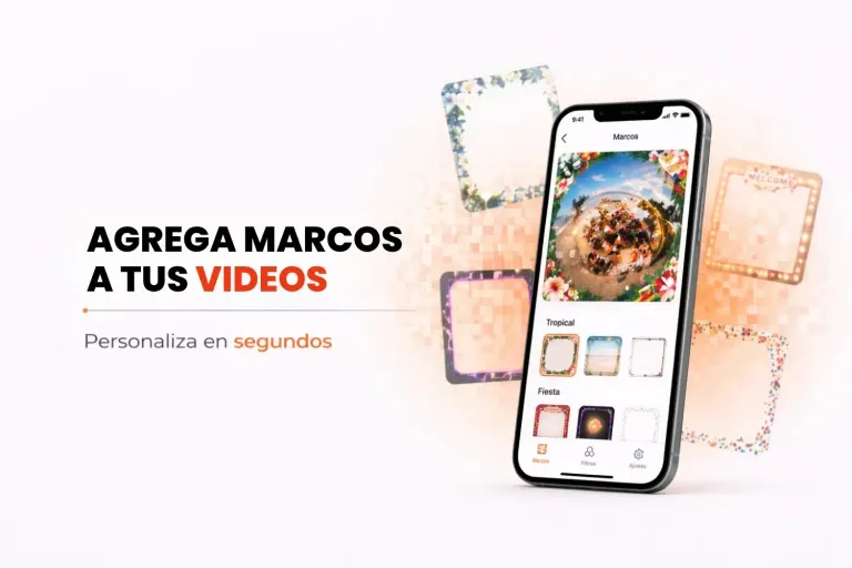 Añadir un marco a un vídeo 360 en la app Snap360