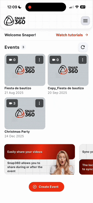 Die Geschwindigkeit eines 360 Videos in Snap360 auf iPhone und Android anpassen