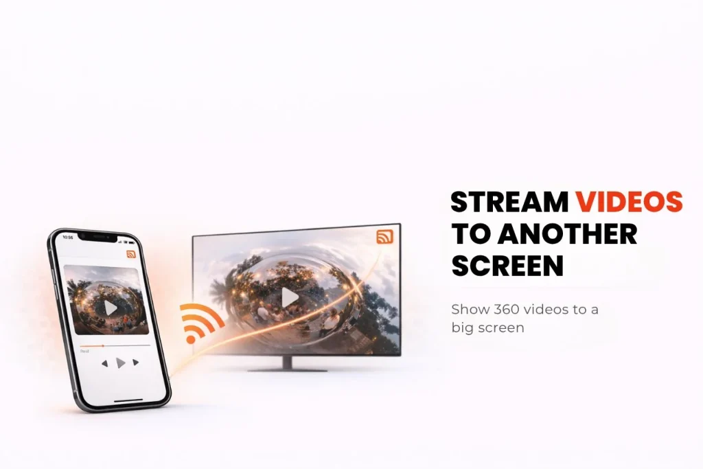 Guardare in televisione i video 360 registrati con Snap360