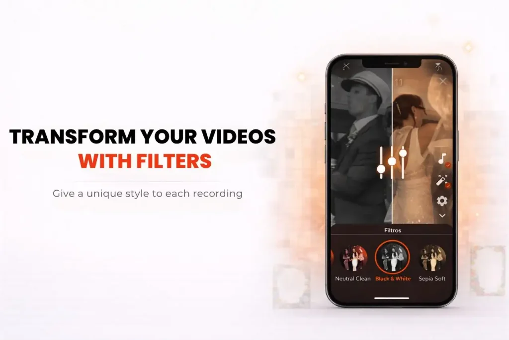 Filtres vidéo 360 dans l'application de photobooth