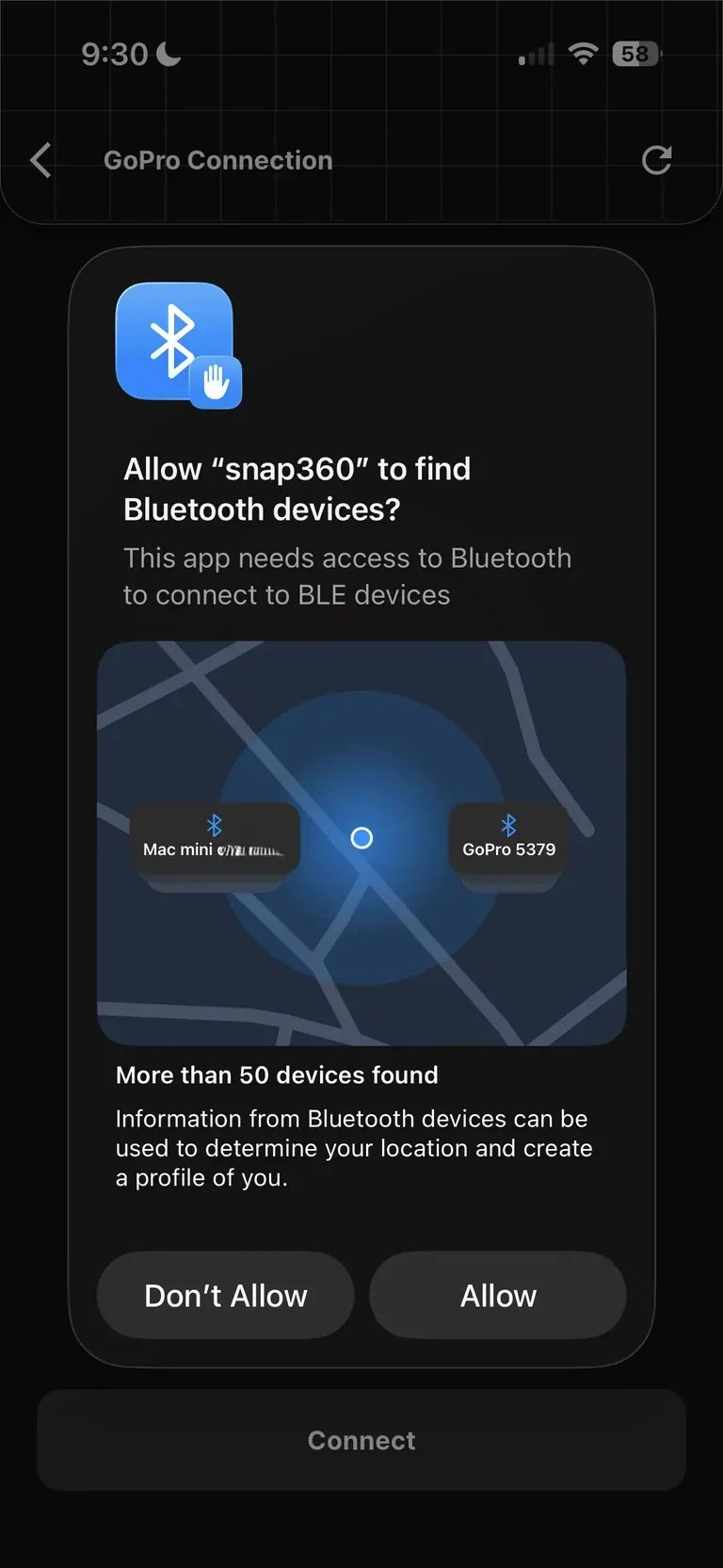 GoPro bağlantısı, 5.1. adım: Bluetooth izni