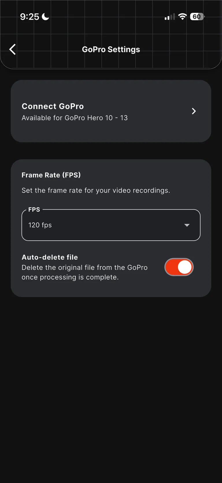 GoPro সংযোগ, ধাপ 4: GoPro কনফিগারেশন বিভাগ