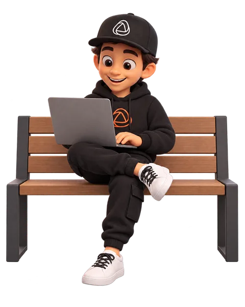 Snappy sitting and checking the app