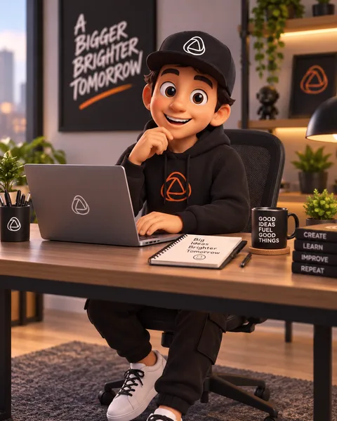 Snappy, the Snap360 mascot, at the desk with the laptop, looking after the Snappers
